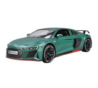 Die-cast car models 1:24 For Audi R8 V10 Plus Sports Car Model Simulation Alloy Super Car Model Collection Miniature Car Alloy car models(Green with box)