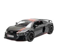Die-cast car models 1:24 For Audi R8 V10 Plus Track Version Sports Car Alloy Sound And Light Model With Openable Doors Alloy car models(4)