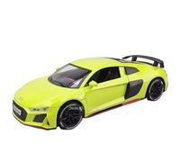 Die-cast car models 1:24 For Audi RS6 R8 V10 Plus Sports Car Model Die-cast Metal Simulation Sound And Light Sports Car Model Alloy car models(R8 V10 lemon Green)