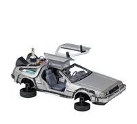 Die-cast car models 1:24 For Back To The Future Time Machine DMC-12 DeLorean Diecast Alloy Model Car Metal Collection Alloy car models(2 Fly With box)