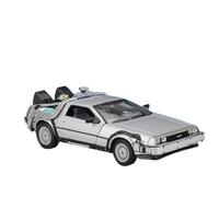 Die-cast car models 1:24 For Back To The Future Time Machine DMC-12 DeLorean Diecast Alloy Model Car Metal Collection Alloy car models(1 With box)