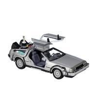 Die-cast car models 1:24 For Back To The Future Time Machine DMC-12 DeLorean Diecast Alloy Model Car Metal Collection Alloy car models(2 With box)