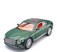 Die-cast car models 1:24 For Bentley Continental GT Model Car Alloy Die-cast Car Collection Pull Back Scale Car Model Alloy car models(Green with box)