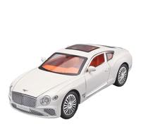 Die-cast car models 1:24 For Bentley Continental GT Model Car Alloy Die-cast Car Collection Pull Back Scale Car Model Alloy car models(White with box)