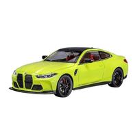 Die-cast car models 1:24 For BMW M3 M4 Model Alloy Car 4 Doors Openable Sound And Light Pull Back Front Wheel Steering Car Alloy car models(M4 Yellow)