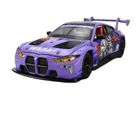 Die-cast car models 1:24 For BMW M4 GT3 Audi R8 LMS Alloy Sports Car Model Die-cast Metal Track Racing Model Alloy car models(M4 GT3 Purple)