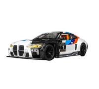 Die-cast car models 1:24 For BMW M4 GT3 Audi R8 LMS Alloy Sports Car Model Die-cast Metal Track Racing Model Alloy car models(M4 GT3 White)