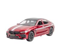 Die-cast car models 1:24 For BMW M8 MH8-800 Miniature Model Alloy Die-casting Pull-back Sound And Light Door Opening Alloy car models(1901-171 Red)