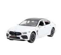 Die-cast car models 1:24 For BMW M8 MH8-800 Miniature Model Alloy Die-casting Pull-back Sound And Light Door Opening Alloy car models(1901-171 White)