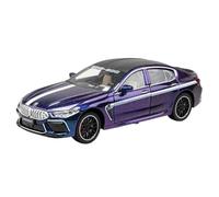 Die-cast car models 1:24 For BMW M8 MH8-800 Miniature Model Alloy Die-casting Pull-back Sound And Light Door Opening Alloy car models(CZ24622 Purple)