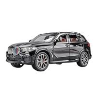 Die-cast car models 1:24 For BMW X5 SUV Alloy High Imitation Model Real Off-road Vehicle Metal Die-casting With Sound And Light Alloy car models(Black)