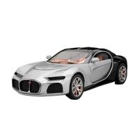 Die-cast car models 1:24 For Bugatti Atlantic Model Car Alloy Die-cast Model Car With Lights And Sounds Super Sports Car Alloy car models(SilverBlack)