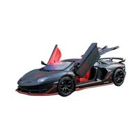 Die-cast car models 1:24 For Lamborghini Aventador SVJ 63 Alloy Model Car Die-cast Metal Casting Sound And Light Car Scale model car(Black 1)