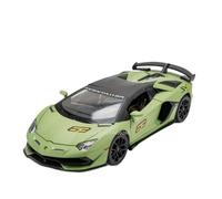Die-cast car models 1:24 For Lamborghini Aventador SVJ 63 Revuelto Car Model Alloy Die-cast With Sound And Light Model Alloy car models(SVJ63 Green)