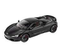 Die-cast car models 1:24 For McLaren 720S Alloy Model Die-cast Metal Sports Car Model Simulation Sound And Light Collection Alloy car models(Black)