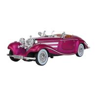 Die-cast car models 1:24 For Mercedes Benz 500K Car Simulation Alloy Nostalgic Classic Car Model Ornaments Alloy car models(Purple Original box)
