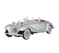Die-cast car models 1:24 For Mercedes Benz 500K Retro Car Simulation Alloy Nostalgic Classic Car Car Model Ornaments Alloy car models(Silver Original box)