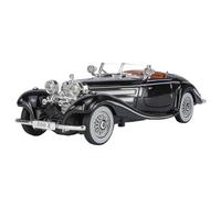 Die-cast car models 1:24 For Mercedes Benz 500K Retro Car Simulation Alloy Nostalgic Classic Car Car Model Ornaments Alloy car models(Black Original box)