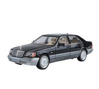 Die-cast car models 1:24 For Mercedes-Benz E300eL W140 320SEL Alloy Die-cast Model Miniature Car Lights And Sound Vehicle Alloy car models(W140 320SEL Black)