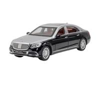 Die-cast car models 1:24 For Mercedes-Benz Maybach GLS600 Alloy Model Car Die-cast Car Simulation Sound And Light Car Model Alloy car models(Black)