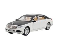 Die-cast car models 1:24 For Mercedes-Benz Maybach GLS600 Alloy Model Car Die-cast Car Simulation Sound And Light Car Model Alloy car models(White)