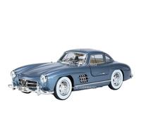 Die-cast car models 1:24 For Mercedes-Benz W140 300SL Alloy Miniature Car Diecast Model Sound And Light Rally Reverse Vehicle Alloy car models(300SL Blue)