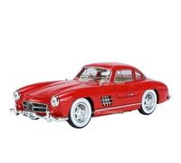 Die-cast car models 1:24 For Mercedes-Benz W140 300SL Alloy Miniature Car Diecast Model Sound And Light Rally Reverse Vehicle Alloy car models(300SL Red)