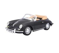 Die-cast car models 1:24 For Porsche 356B Classic Car 1961 Coupe Racing Alloy Car Model Collection Vehicle Diecast Alloy car models(Black)