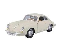 Die-cast car models 1:24 For Porsche 356B Classic Car 1961 Coupe Racing Alloy Car Model Collection Vehicle Diecast Alloy car models(White)