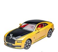 Die-cast car models 1:24 For Rolls Royce Shiny Alloy Model Car Lovers' Collectible Diecast Model Scale Car Model Alloy car models(Gold)