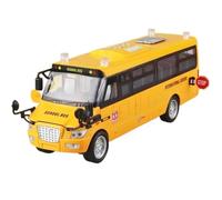 Die-cast car models 1:24 For School Bus Diecast Pull Back 9 Inch Model Car With Lights And Sounds Opening Doors Alloy car models
