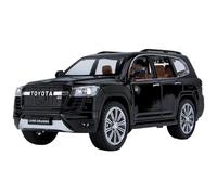 Die-cast car models 1:24 For Toyota Land Cruiser LC300 GR Alloy Car Model Car High Simulation Sound And Light Alloy Car Scale model car(Black A)