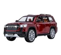 Die-cast car models 1:24 For Toyota Land Cruiser LC300 GR Alloy Car Model Car High Simulation Sound And Light Alloy Car Scale model car(Red A)