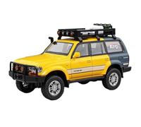 Die-cast car models 1:24 For Toyota LC80 Off-road Vehicle Alloy Car Model Die-cast Ornaments Alloy car models(Yellow with box)