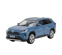 Die-cast car models 1:24 For Toyota RAV4 Camry Model Car Metal Simulation Collection Sound And Light Alloy car models(RAV4 Blue)