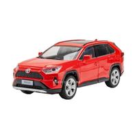 Die-cast car models 1:24 For Toyota RAV4 Camry Model Car Metal Simulation Collection Sound And Light Alloy car models(RAV4 Red)