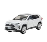 Die-cast car models 1:24 For Toyota RAV4 Camry Model Car Metal Simulation Collection Sound And Light Alloy car models(RAV4 White)