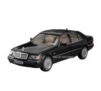 Die-cast car models 1:24 For Volkswagen Santana W140 320SEL Model Car Alloy Die-cast Miniature Car Model Sound And Light Alloy car models(W140 Black)