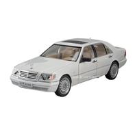 Die-cast car models 1:24 For Volkswagen Santana W140 320SEL Model Car Alloy Die-cast Miniature Car Model Sound And Light Scale model car(Santana White)