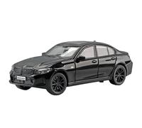 Die-cast car models 1:32 BMW 320i THE 3 2023 Alloy Diecast Car Metal Car Model Sound And Light Alloy car models(Black)