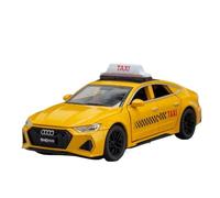 Die-cast car models 1:32 For Audi RS7 Sportback Taxi Model Car Alloy Die-casting Pull Back Sound And Light Simulation Alloy car models(Yellow)