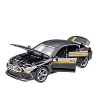 Die-cast car models 1:32 For BMW MH8 800 Manhattan Alloy Car Die-cast Miniature Model Pull Back Sound And Light Car Model Alloy car models(Black)