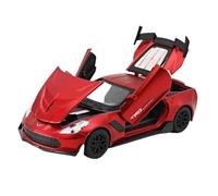 Die-cast car models 1:32 For Chevrolet Corvette Super Model Car Die-cast Simulation Metal Alloy Vehicle Miniature Scale Model Alloy car models(Matte Red No Box)