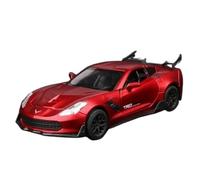 Die-cast car models 1:32 For Corvette ZR1 Alloy Sports Car Model Die-cast Car Metal Model Scale Model Collection Ornaments Alloy car models(Matter red)
