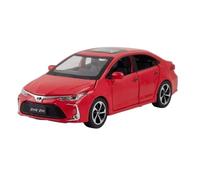 Die-cast car models 1:32 For Crown Corolla Car Die-cast Model With Openable Doors, Sound And Light, Pull-back Miniature Vehicle, Home Fashion Alloy car models(Corolla Red)