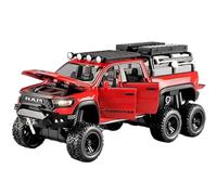 Die-cast car models 1:32 For Dodge Tyrannosaurus RAM 1500 TRX 6 * 6 Ares Alloy Mini Car Die-cast Metal Sound And Light Alloy car models(Red)