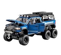 Die-cast car models 1:32 For Dodge Tyrannosaurus RAM 1500 TRX 6 * 6 Ares Alloy Mini Car Die-cast Metal Sound And Light Alloy car models(Blue)