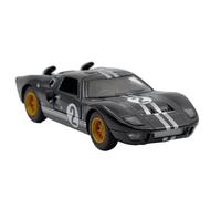 Die-cast car models 1:32 For Ford GT40 MKII Kinsmart 1966 Retro Sports Car Alloy Die-cast Car Model With Pull Back Car Model Alloy car models(Black (No Box))
