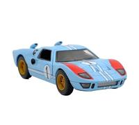 Die-cast car models 1:32 For Ford GT40 MKII Kinsmart 1966 Retro Sports Car Alloy Die-cast Car Model With Pull Back Car Model Alloy car models(Blue (No Box))