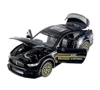 Die-cast car models 1:32 For Ford Mustang Shelby GT500 Alloy Sports Car Model Die-cast Car Metal Car Imitation Real Car Model Alloy car models(Black B)